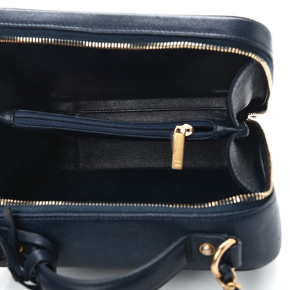 Chanel Caviar Quilted Medium CC Filigree Vanity Case Navy 5 of 10