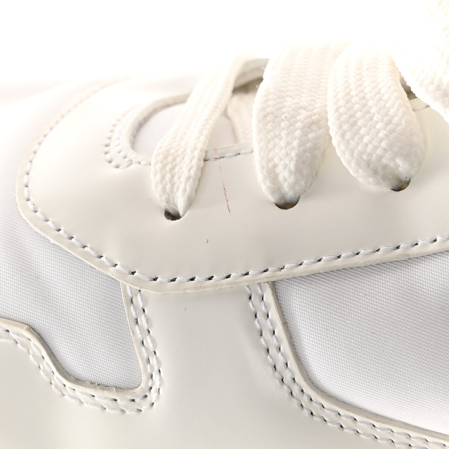 Re-Nylon Spazzolato Triangle Mens Prax 01 45mm Sneakers 8 White