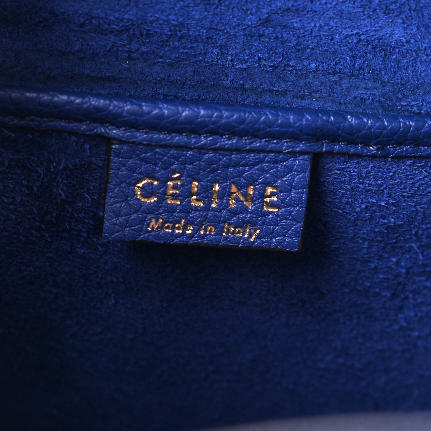 Drummed Calfskin Nano Luggage Indigo