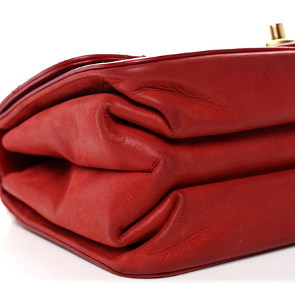 Chanel Iridescent Calfskin Quilted Small Straight Lined Flap Red 9 of 12