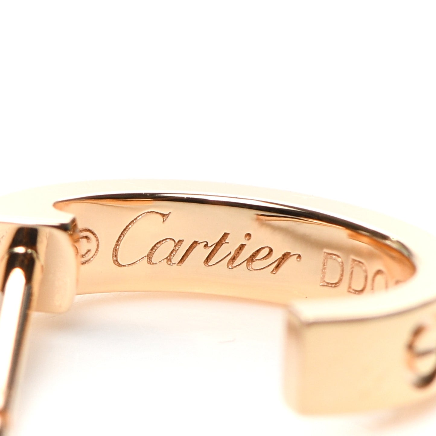 18K Pink Gold Small LOVE Hoop Earrings