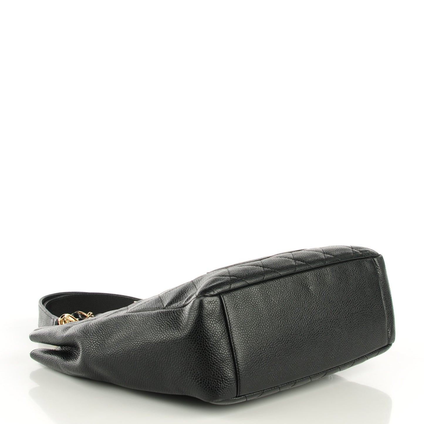Caviar Quilted Petit Shopping Tote PST Black
