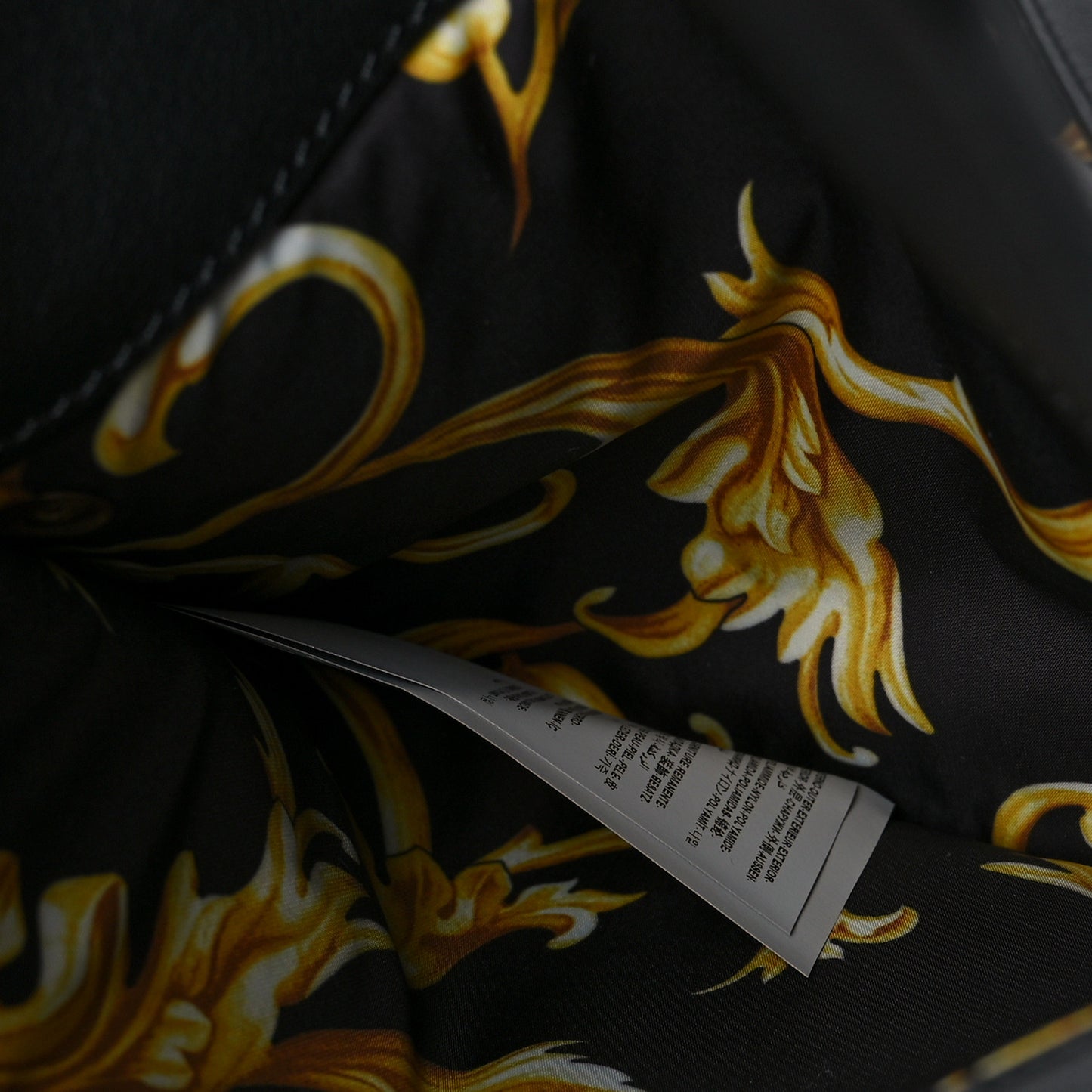 Nylon Baroque Print Tote Black