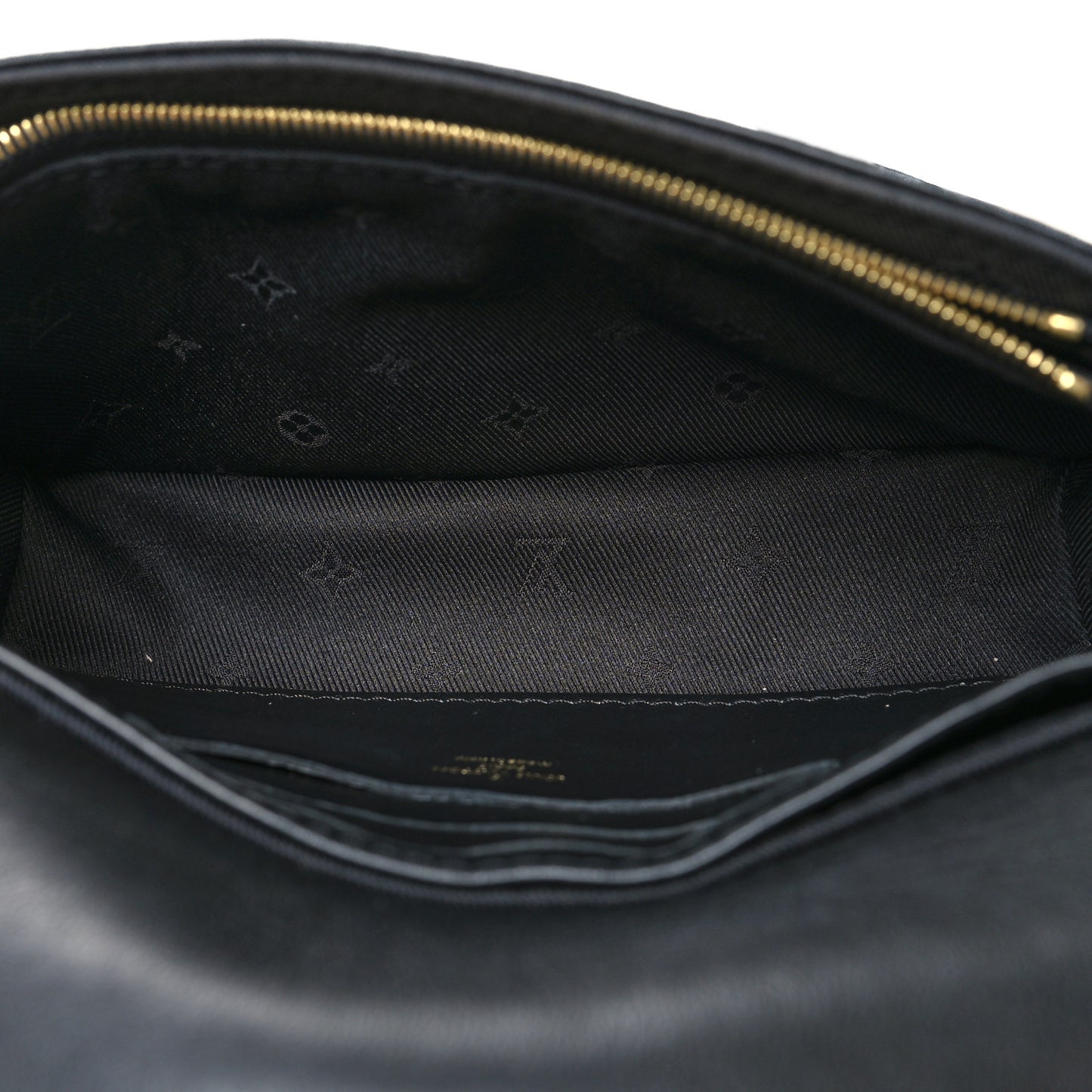 Calfskin Bubblegram Wallet On Strap Black