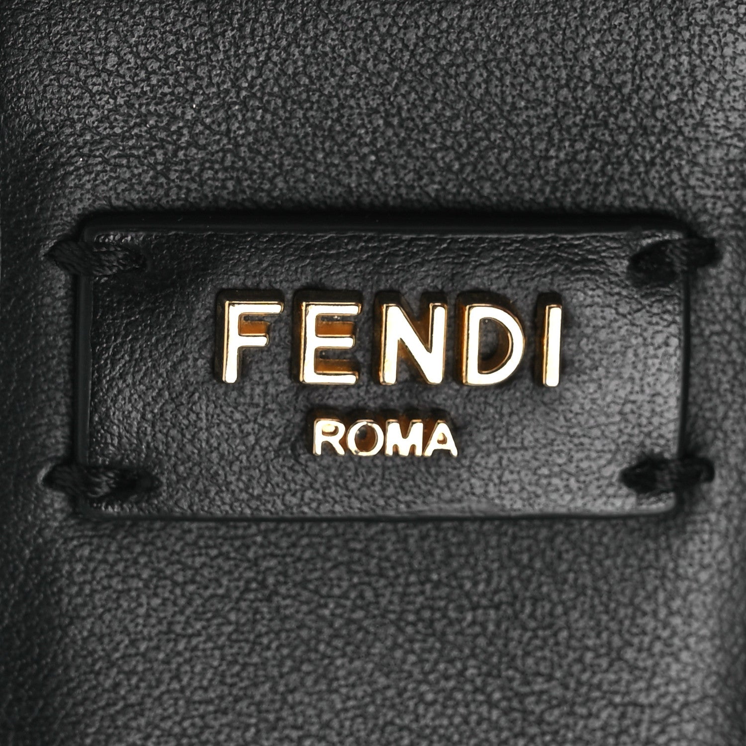 Fendi Canvas Ribbon Rose Vitello Adjustable Strap You Black Pink 3 of 7