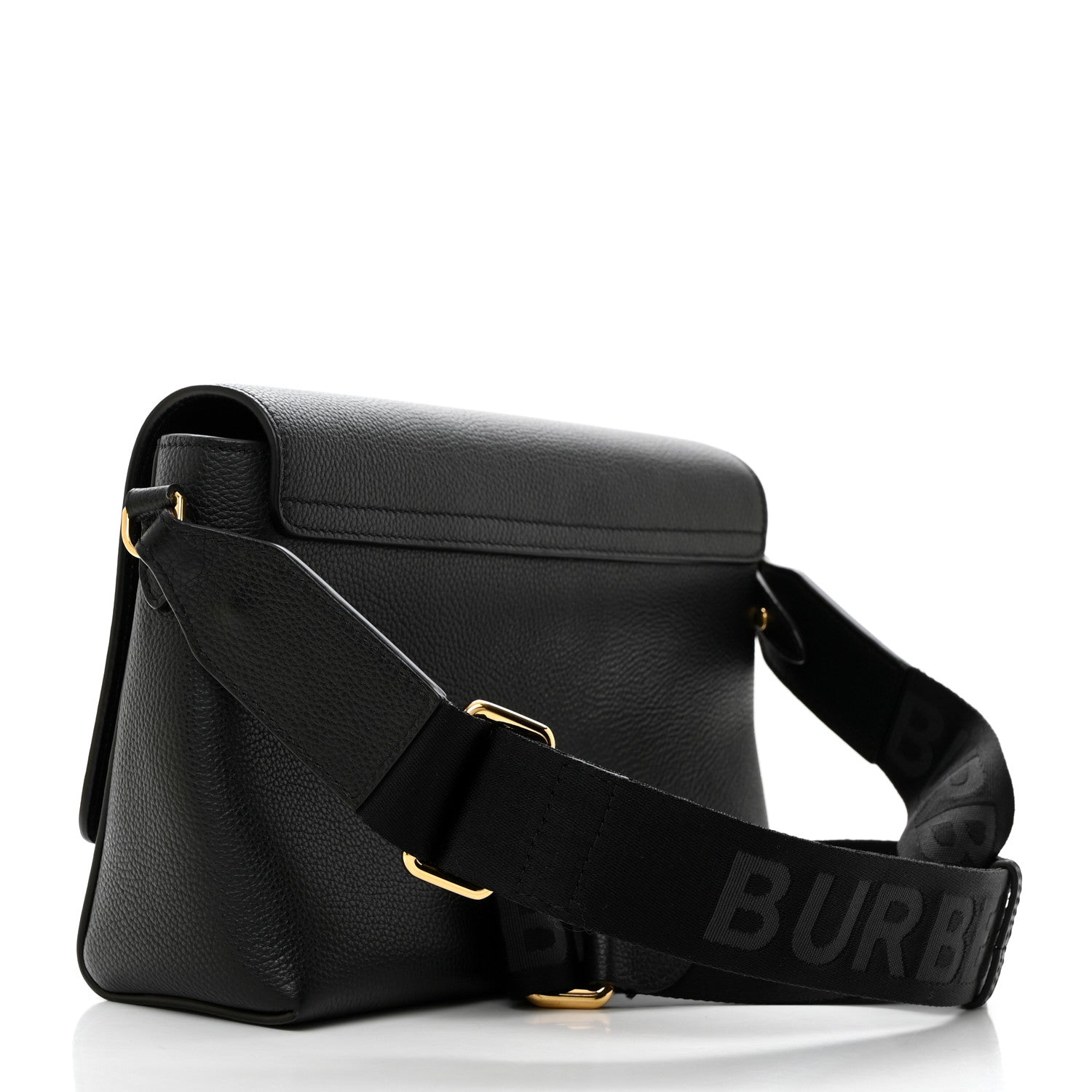 Burberry Grainy Calfskin Vintage Check Note Crossbody Bag Black 2 of 10