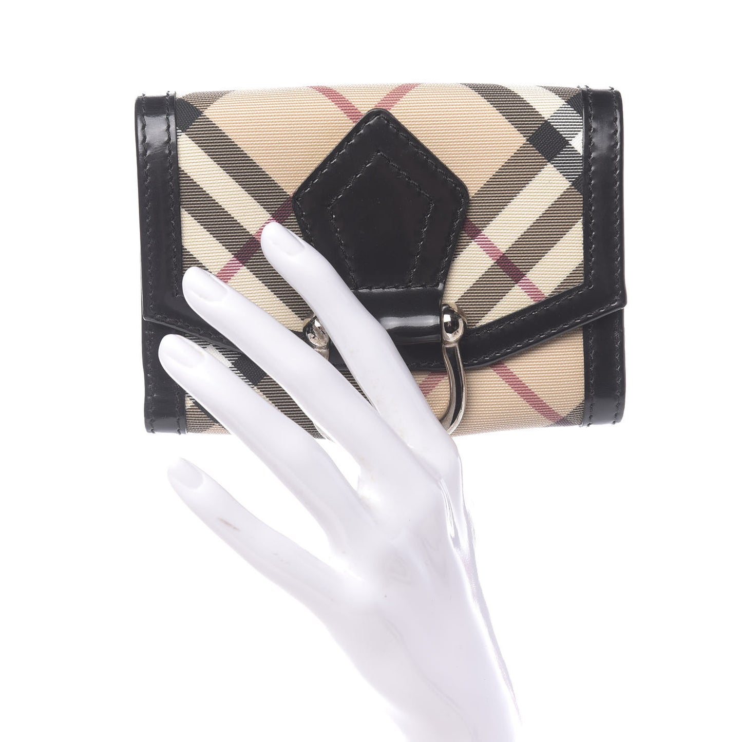 Nova Check Compact Wallet Chocolate