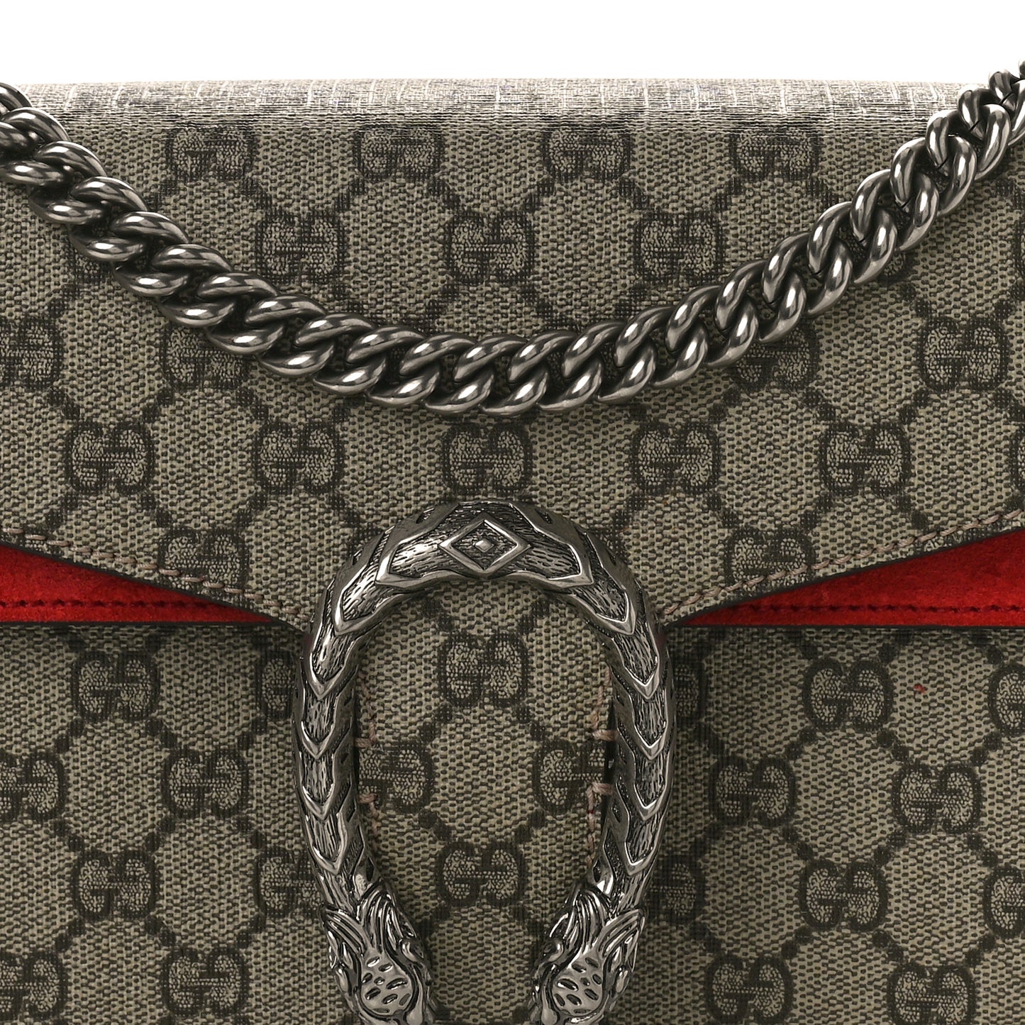 GG Supreme Monogram Small Dionysus Shoulder Bag Red