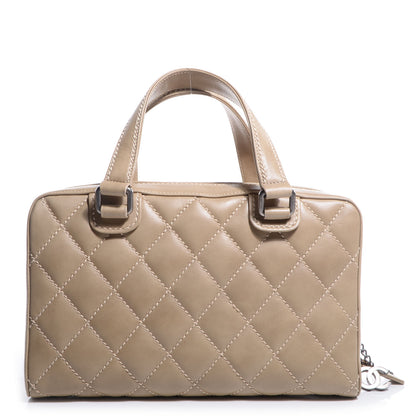 Chanel Calfskin Surpique Handbag Beige 1 of 7