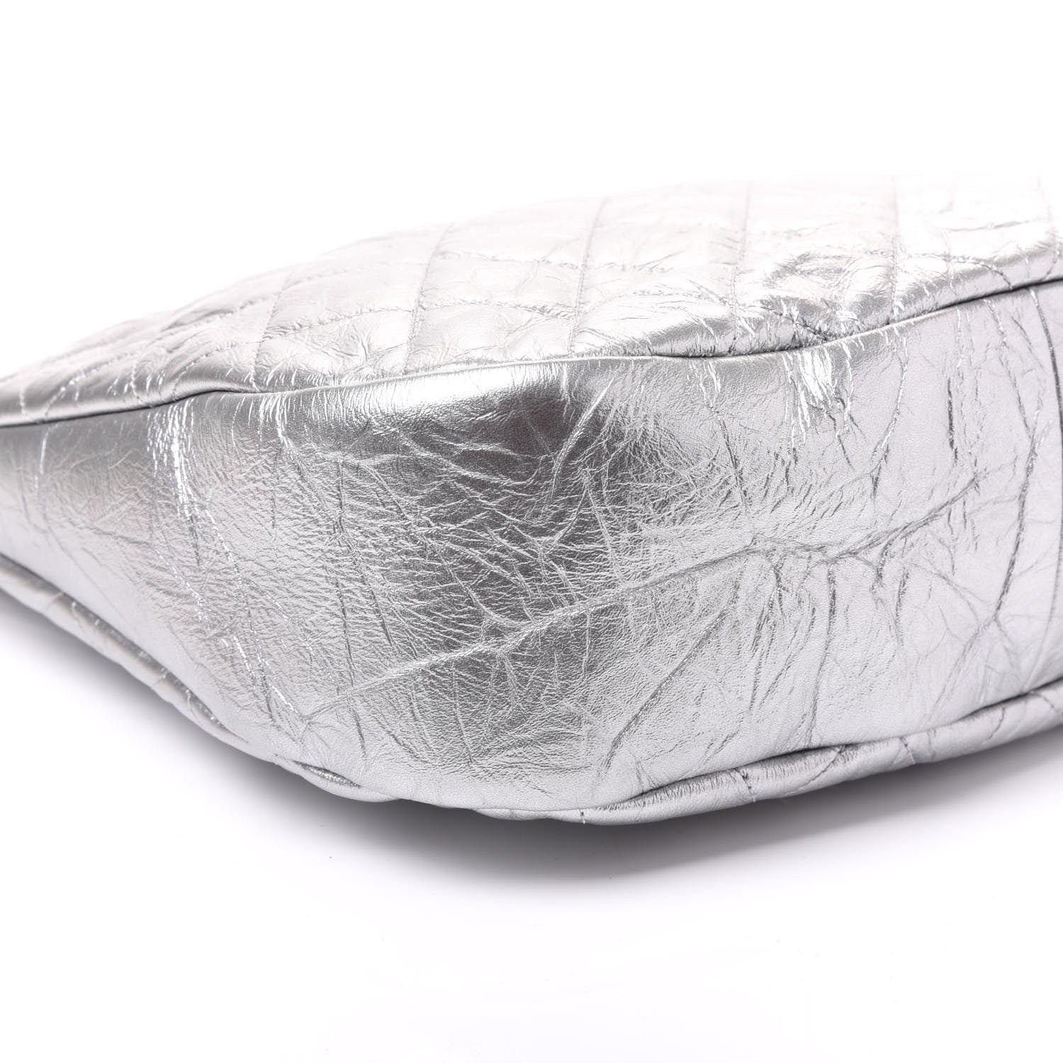Chanel Metallic Crumpled Calfskin Small 31 Shopping Bag Silver 5 of 9