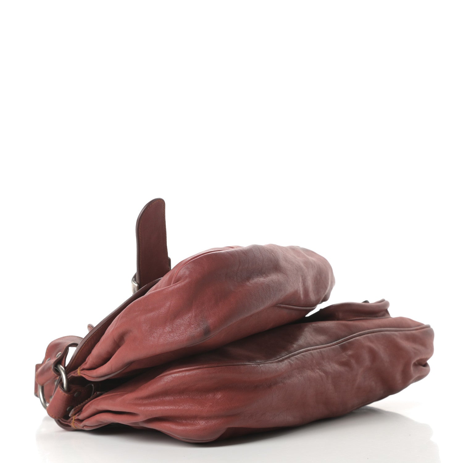 Christian Dior Calfskin Medium Gaucho Double Saddle Red 4 of 18