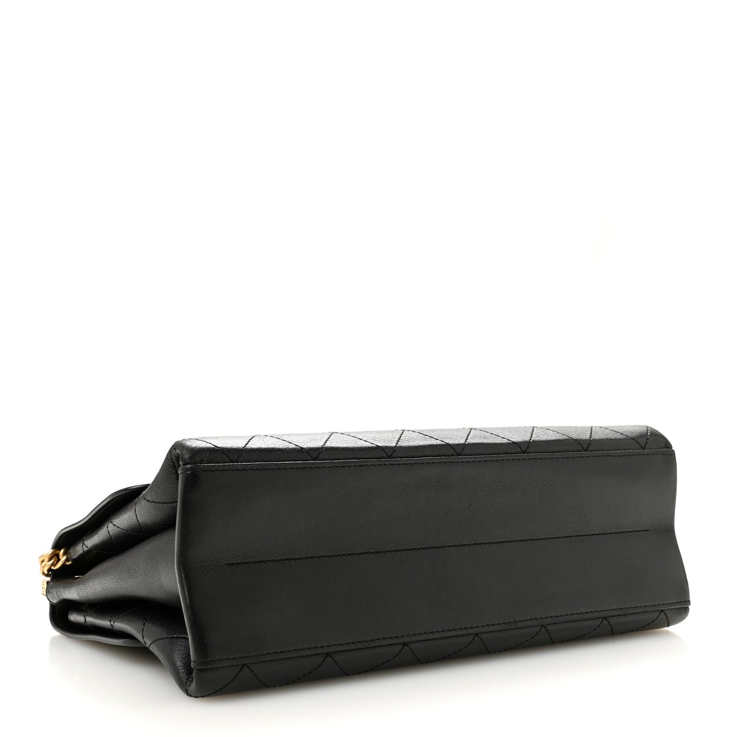 Lambskin Stitched Coco Luxe Medium Flap Black