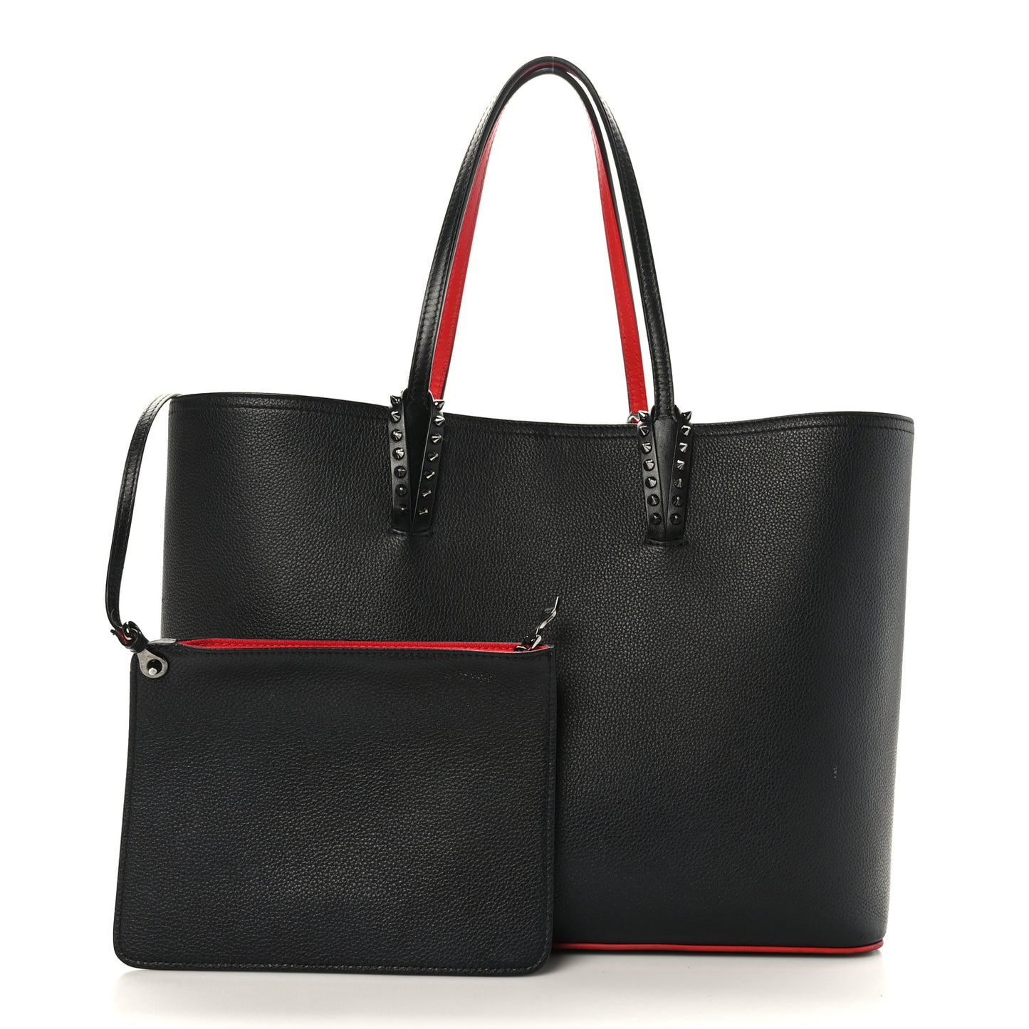 Calfskin Spikes East West Cabata Tote Black
