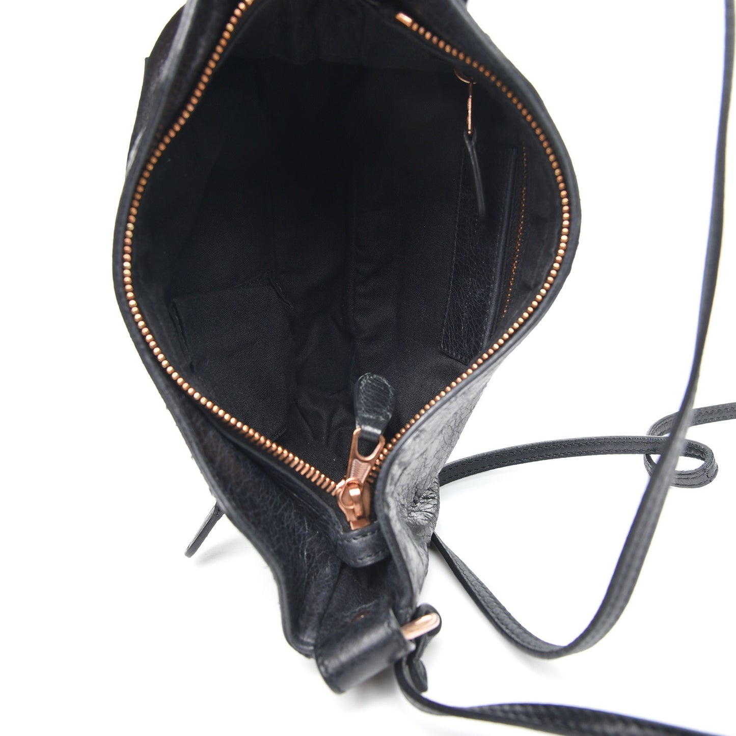 Agneau Giant 12 Rose Gold Hardware Hip Black