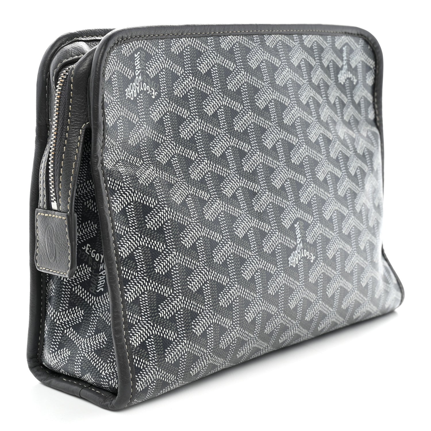 Goyard Goyardine Jouvence MM Toiletry Pouch Grey Grey 3 of 12