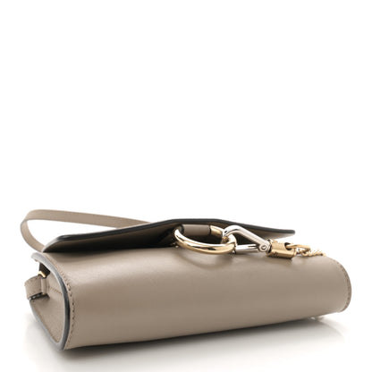 Chloe Suede Calfskin Mini Faye Shoulder Bag Motty Grey 4 of 11