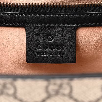 Gucci GG Supreme Monogram Small Osiride Top Handle Bag Black Gold 6 of 12