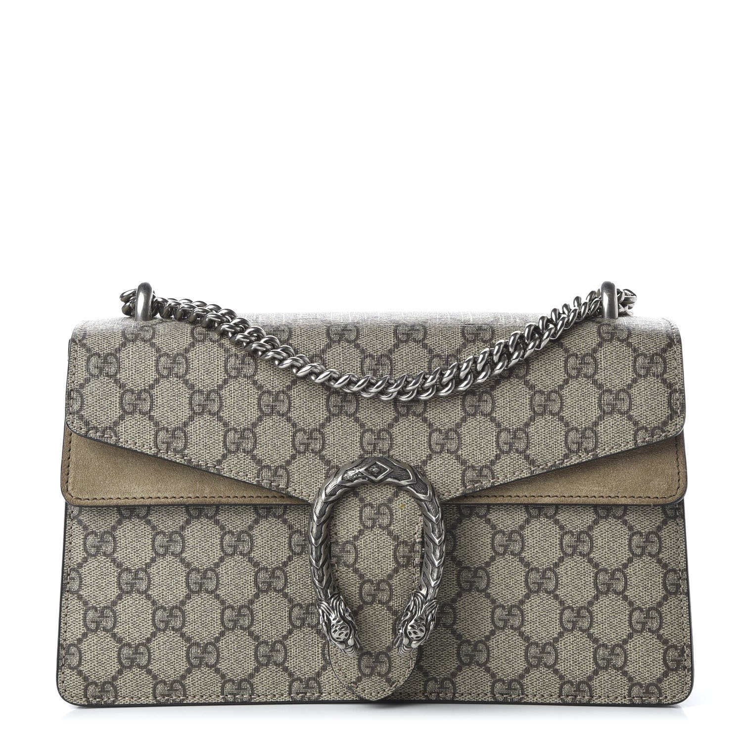 Gucci GG Supreme Monogram Small Dionysus Shoulder Bag Taupe 1 of 14