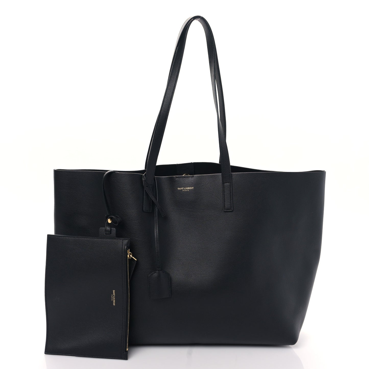 Calfskin Large Shopping Tote Black