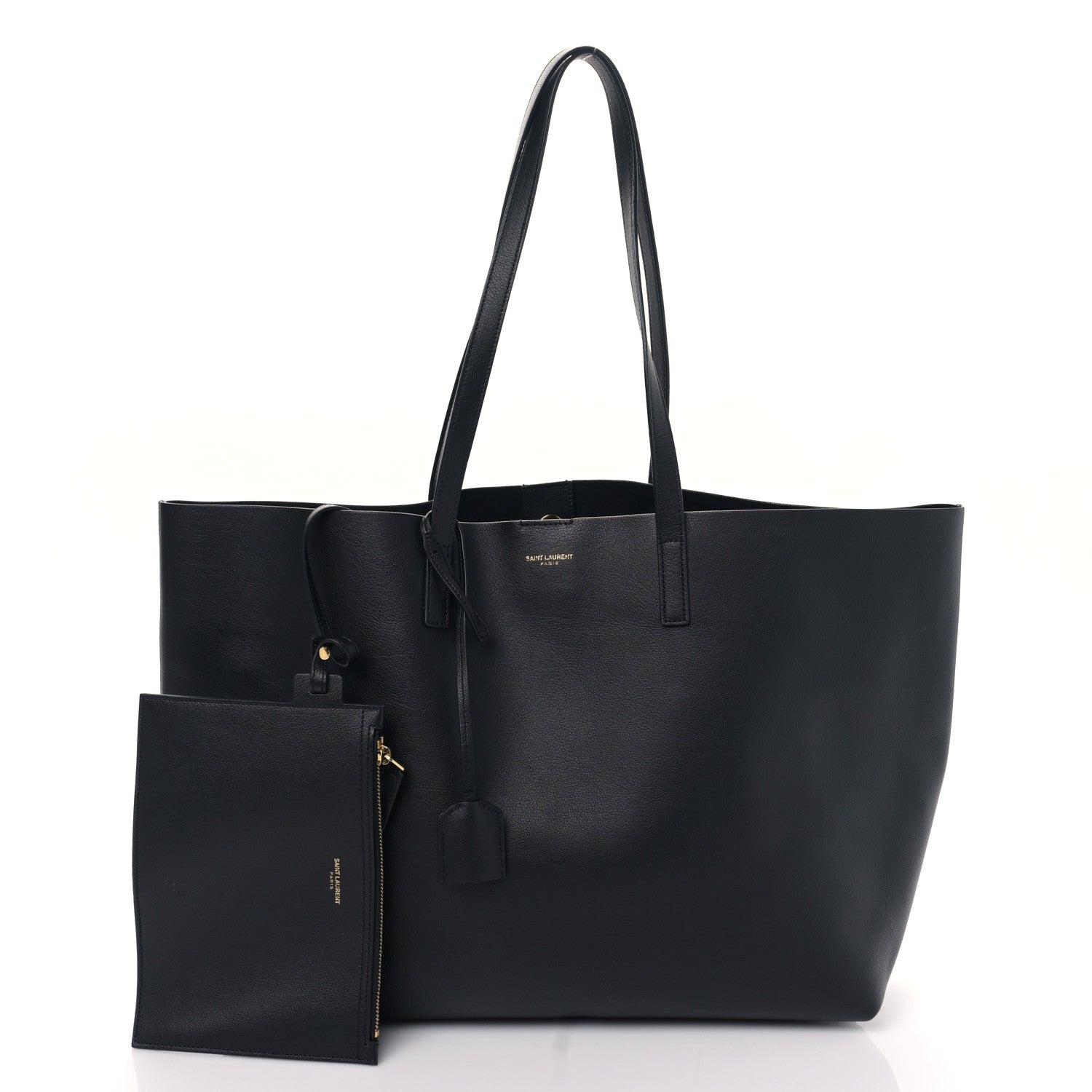 Saint Laurent Calfskin Large Shopping Tote Black 1 of 10