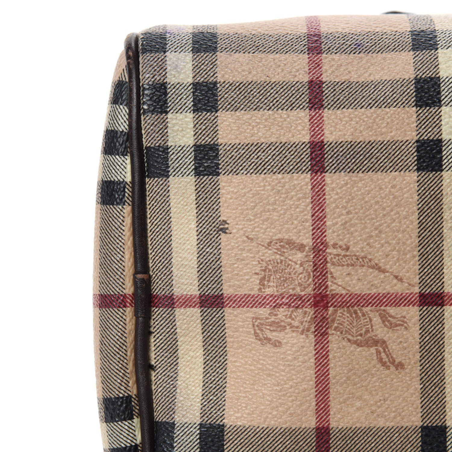 Burberry Haymarket Small Chester Bowling Bag Chocolate 10 of 17