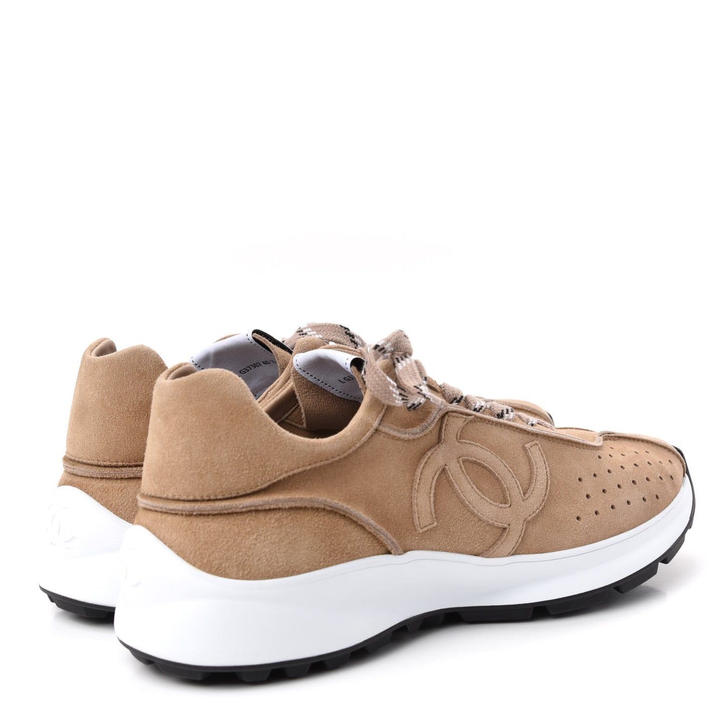 Suede Goatskin CC Sneakers 40.5 Dark Beige