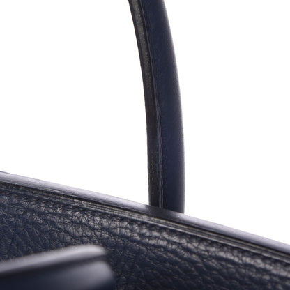 Hermes Taurillon Clemence Birkin 35 Bleu Abysse 12 of 14