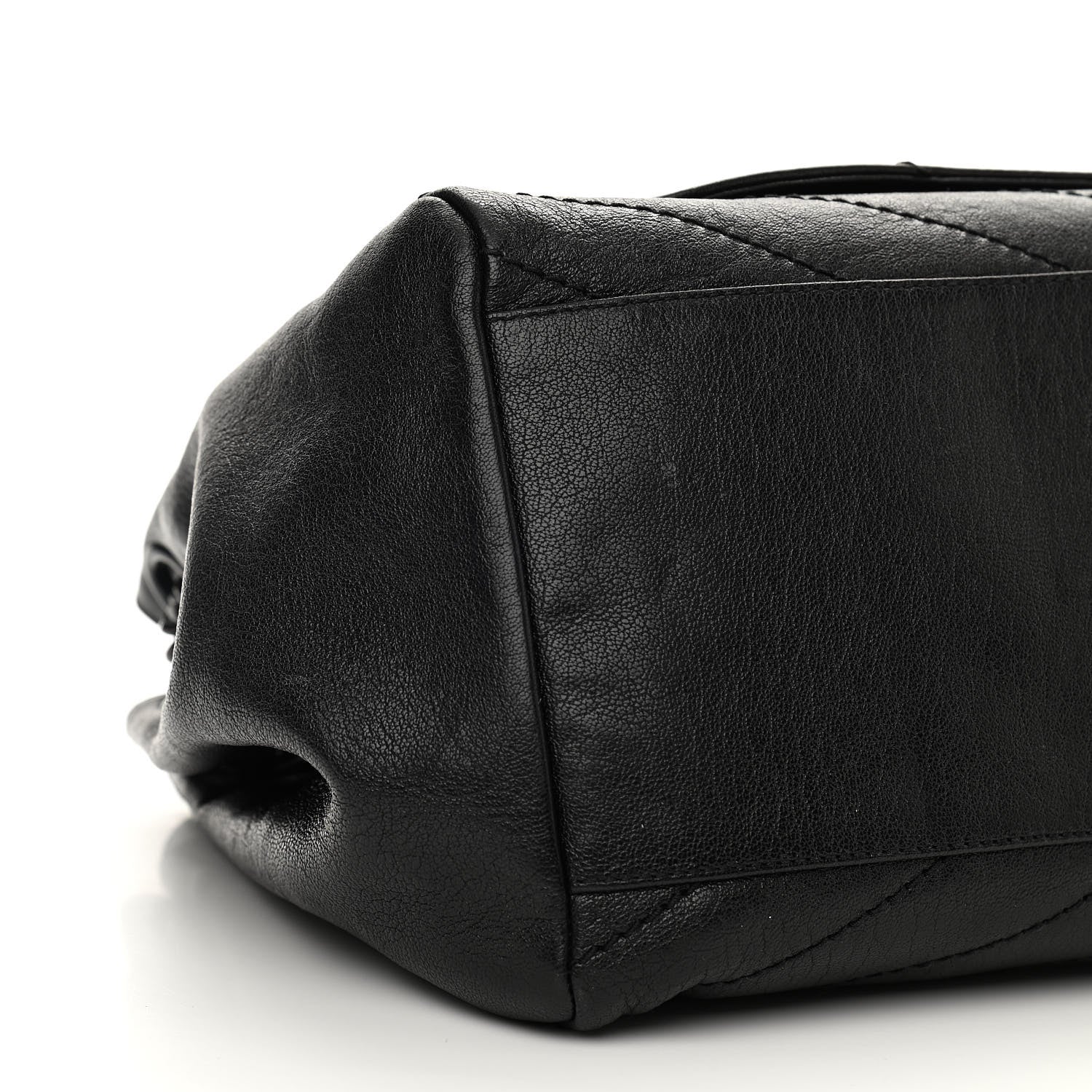 Saint Laurent Vintage Lambskin Chevron Monogram Medium Nolita Black 9 of 12