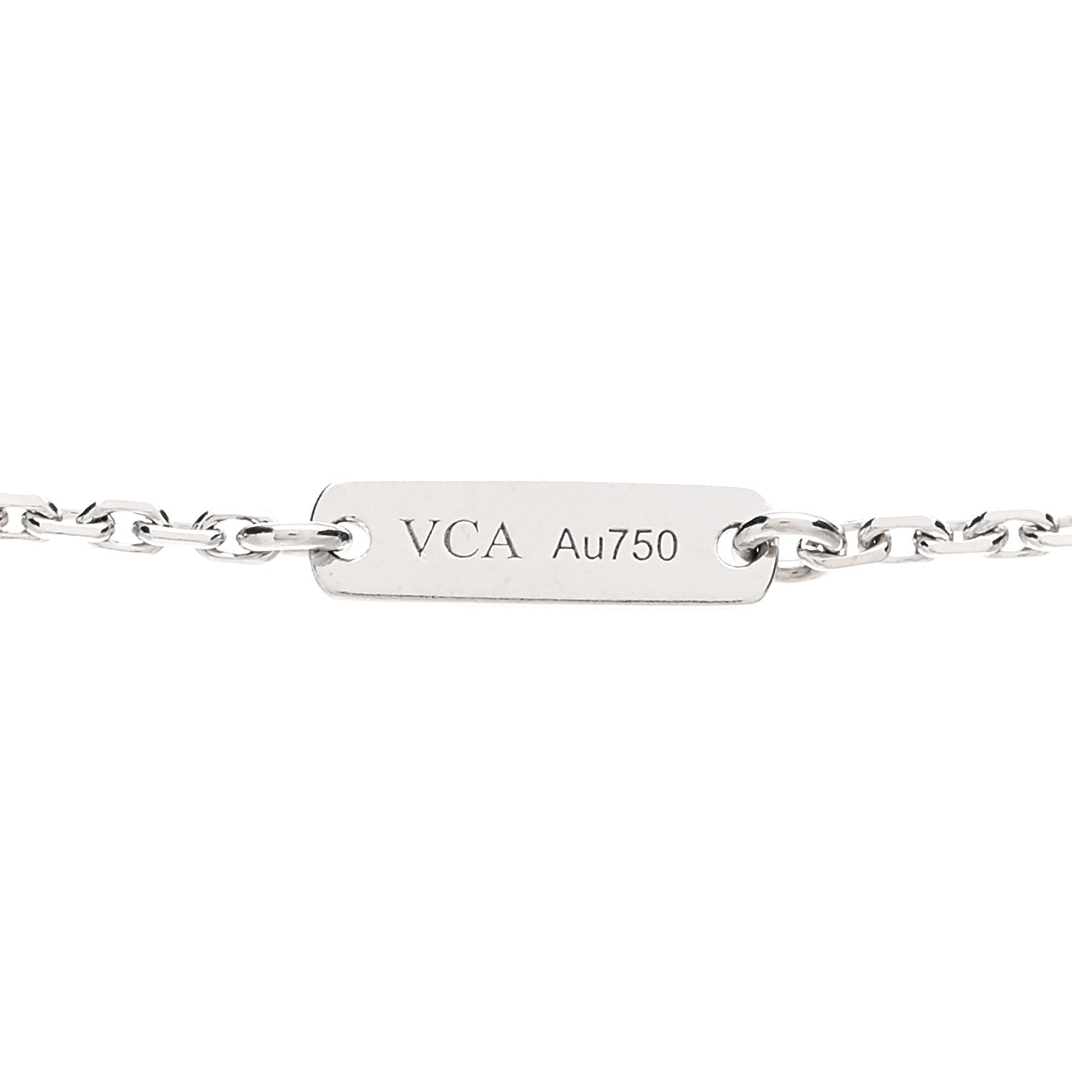 Van Cleef & Arpels 18K White Gold Diamond Mini Lotus Pendant Necklace 5 of 6