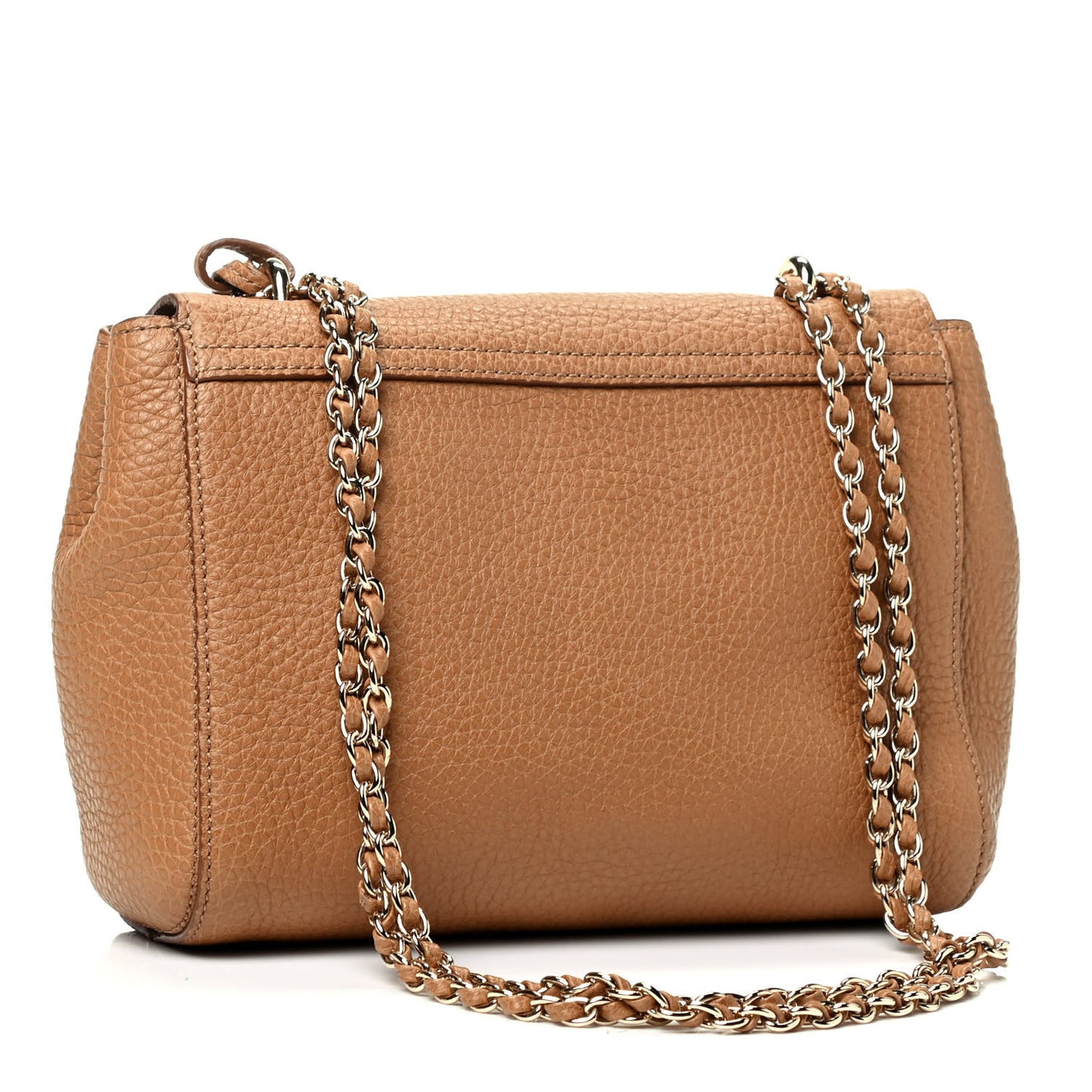 Small Classic Grain Calfskin Small Lily Flap Camel