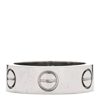 Cartier 18K White Gold 5.5mm LOVE Ring 47 4 1 of 5