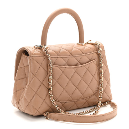 Chanel Caviar Quilted Mini Coco Handle Flap Beige 3 of 11