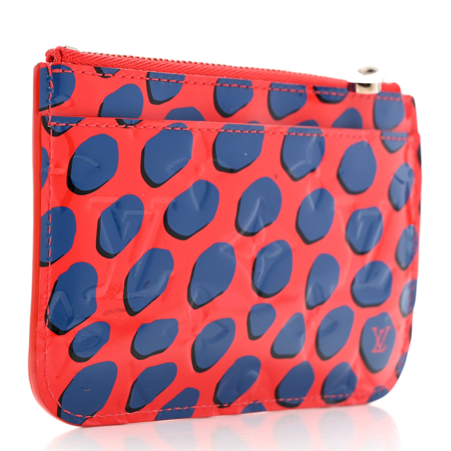 Vernis Jungle Dots Key Pouch Coquelicot Denim