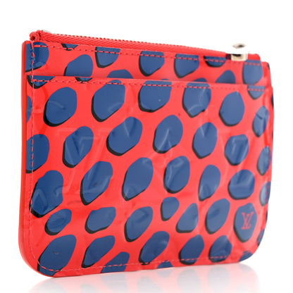 Louis Vuitton Vernis Jungle Dots Key Pouch Coquelicot Denim 3 of 7