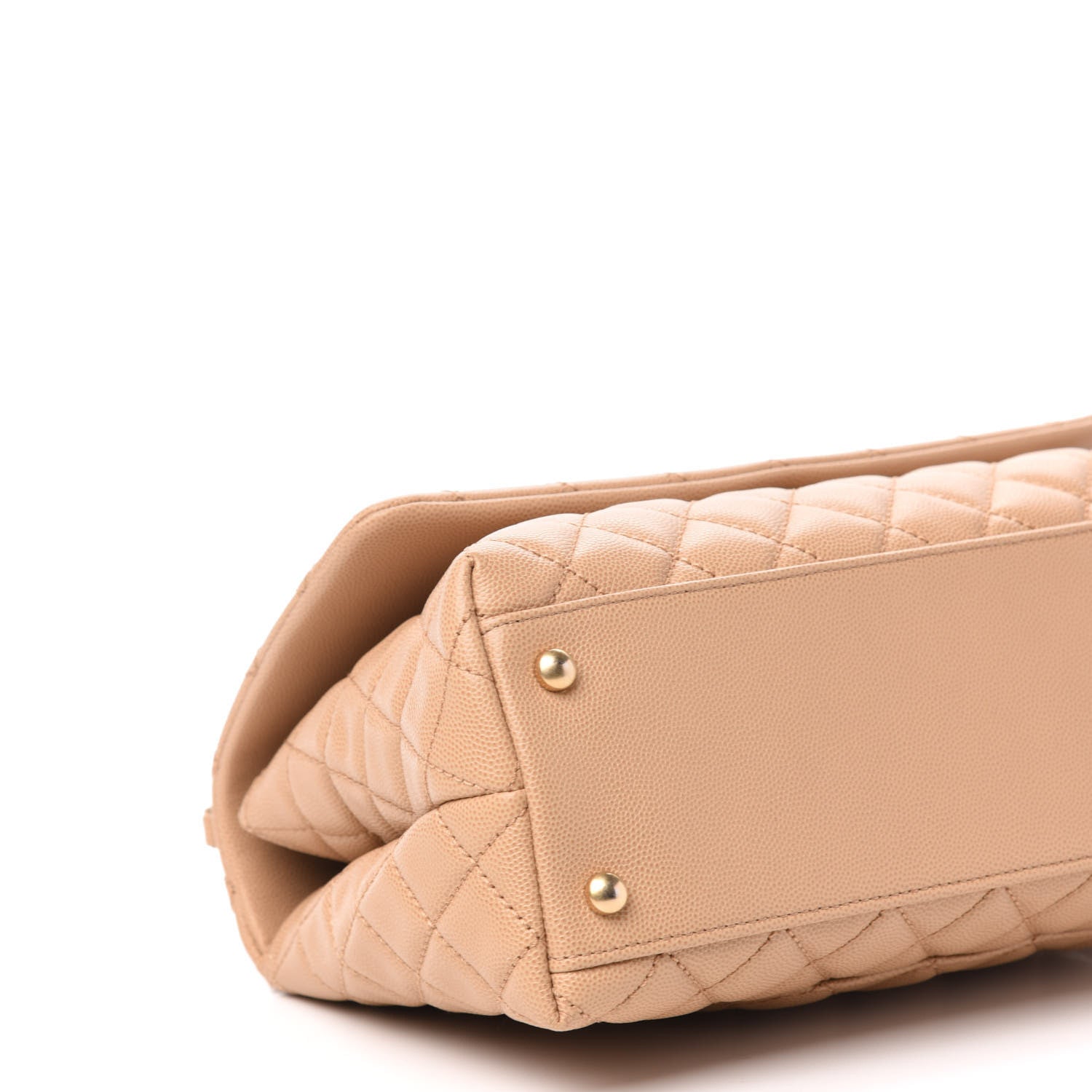 Chanel Caviar Quilted Small Coco Handle Flap Light Beige 9 of 11