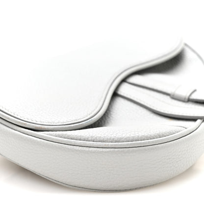 Christian Dior Grained Calfskin Mens Mini Saddle Bag Gray 8 of 9
