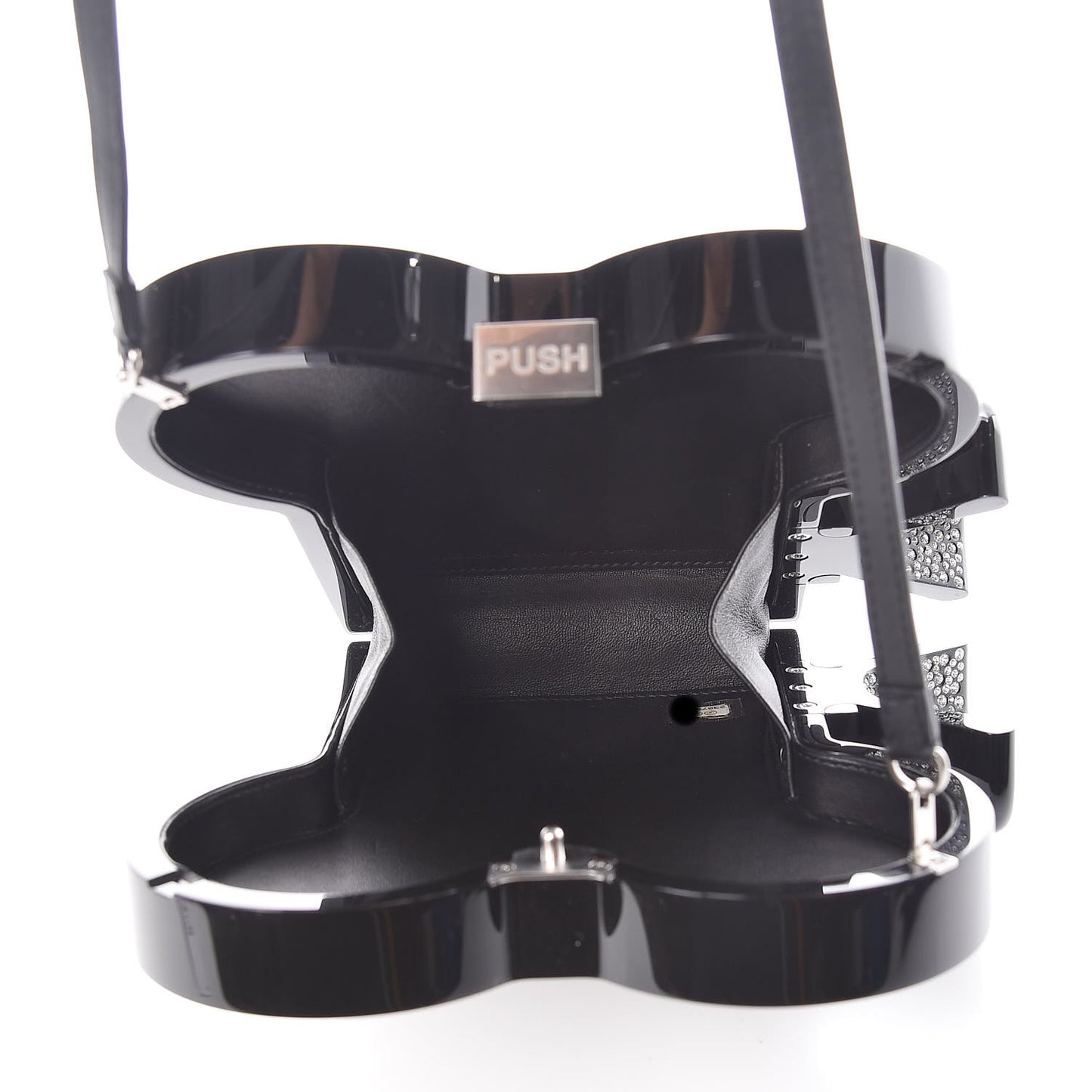Plexiglass Crystal Buonasera Film Projector Minaudiere Clutch Black