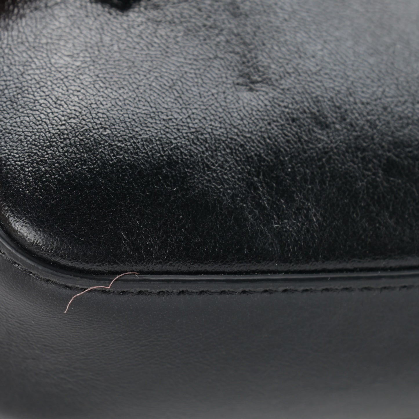 Agnello Old Shine Hip Belt Baguette Bag Black