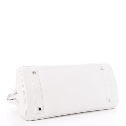 Hermes Taurillon Clemence JPG Birkin 42 White 5 of 25
