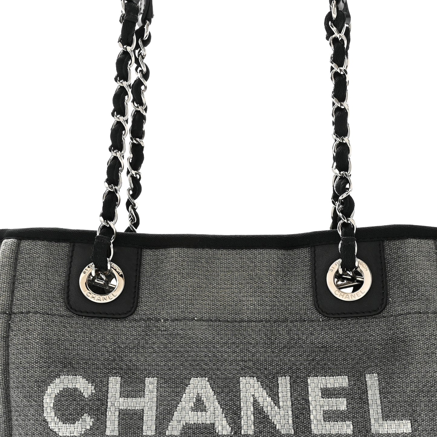 Canvas Mini Deauville Tote Dark Grey