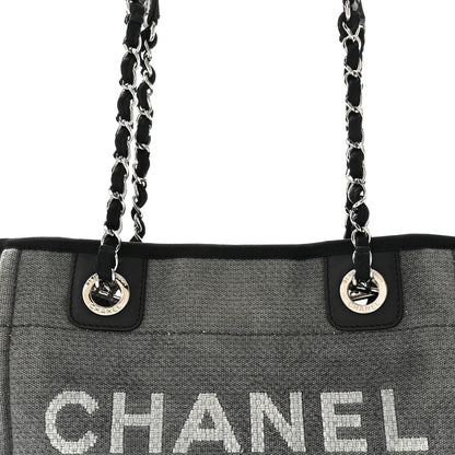 Chanel Canvas Mini Deauville Tote Dark Grey 8 of 12