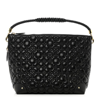 Louis Vuitton Lambskin Quilted Flowers Triangle Softy Black 1 of 9