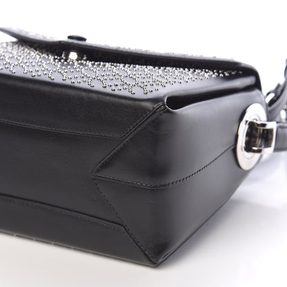 Alaia Calfskin Studded Arabesque Shoulder Bag Black 8 of 10