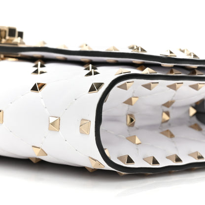 Valentino Garavani Nappa Rockstud Spike Wallet On Chain Optic White 7 of 10