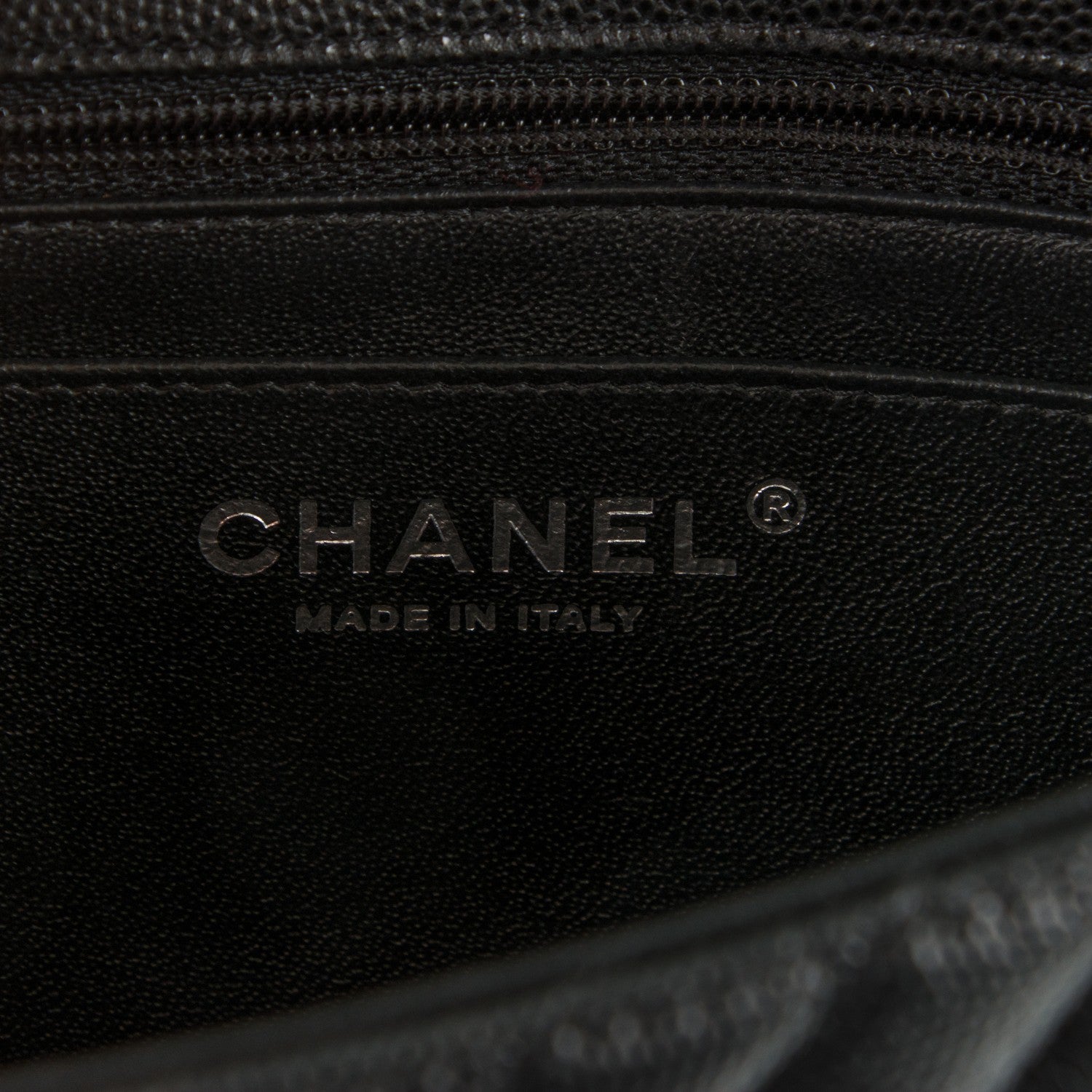 Chanel Caviar Chevron Quilted Mini Square Flap Black 7 of 8