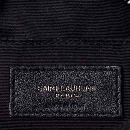 Saint Laurent Calfskin Matelasse Chevron Round Vinyle Camera Bag Black 5 of 10