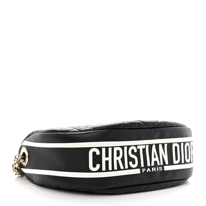 Christian Dior Lambskin Cannage Medium Dior Vibe Hobo Bag Black 4 of 12