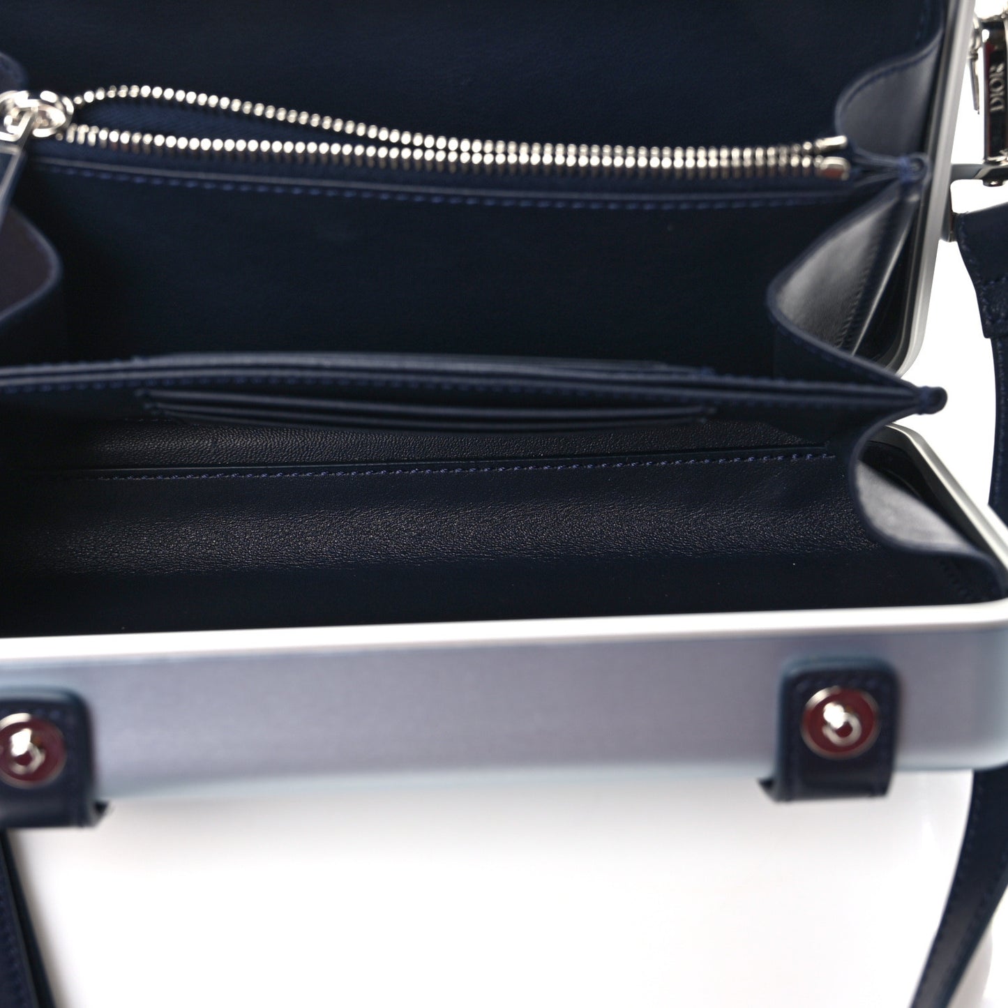 X RIMOWA Aluminum Personal Clutch On Strap Bleu