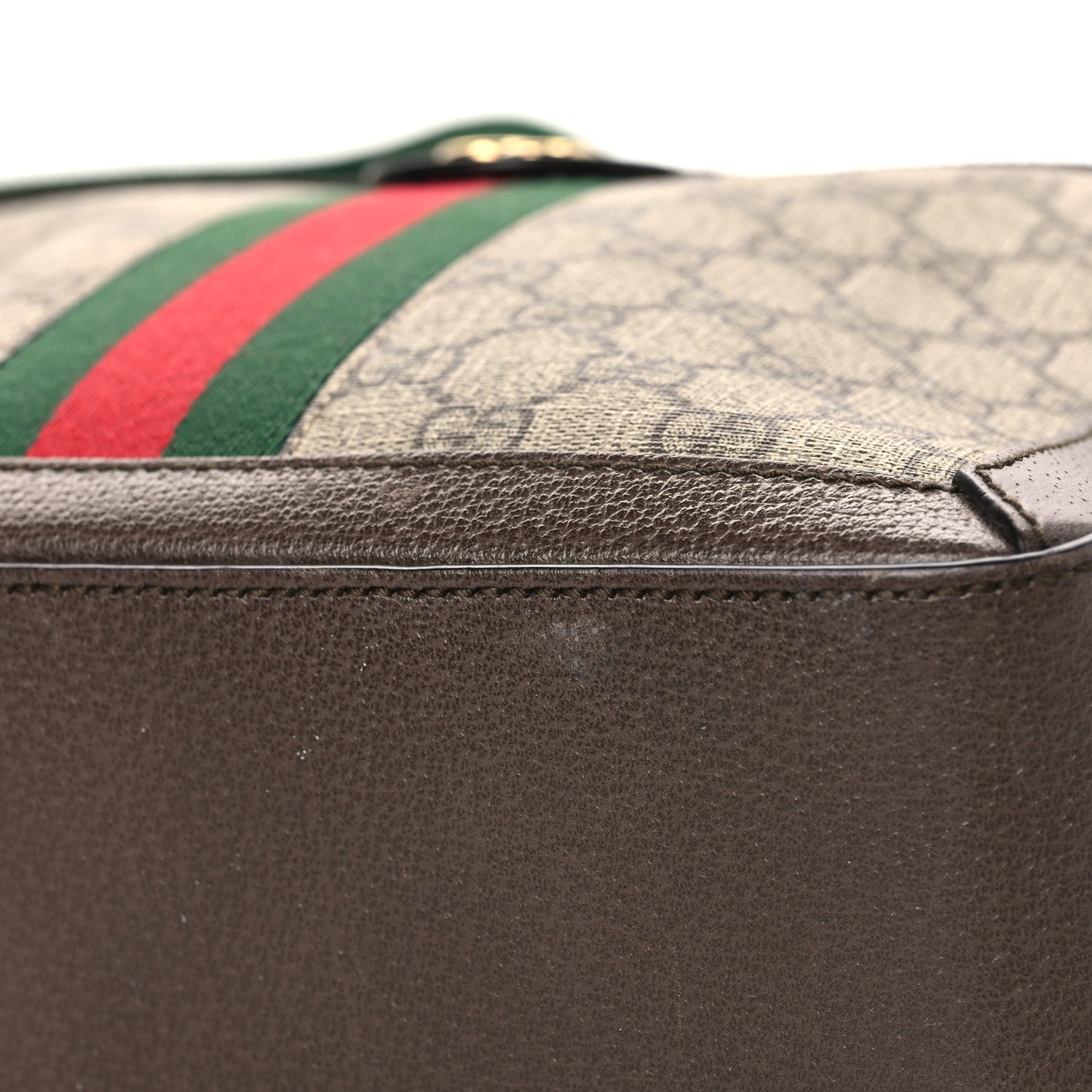 Gucci GG Supreme Monogram Web Small Ophidia Top Handle Shoulder Bag Brown 10 of 10