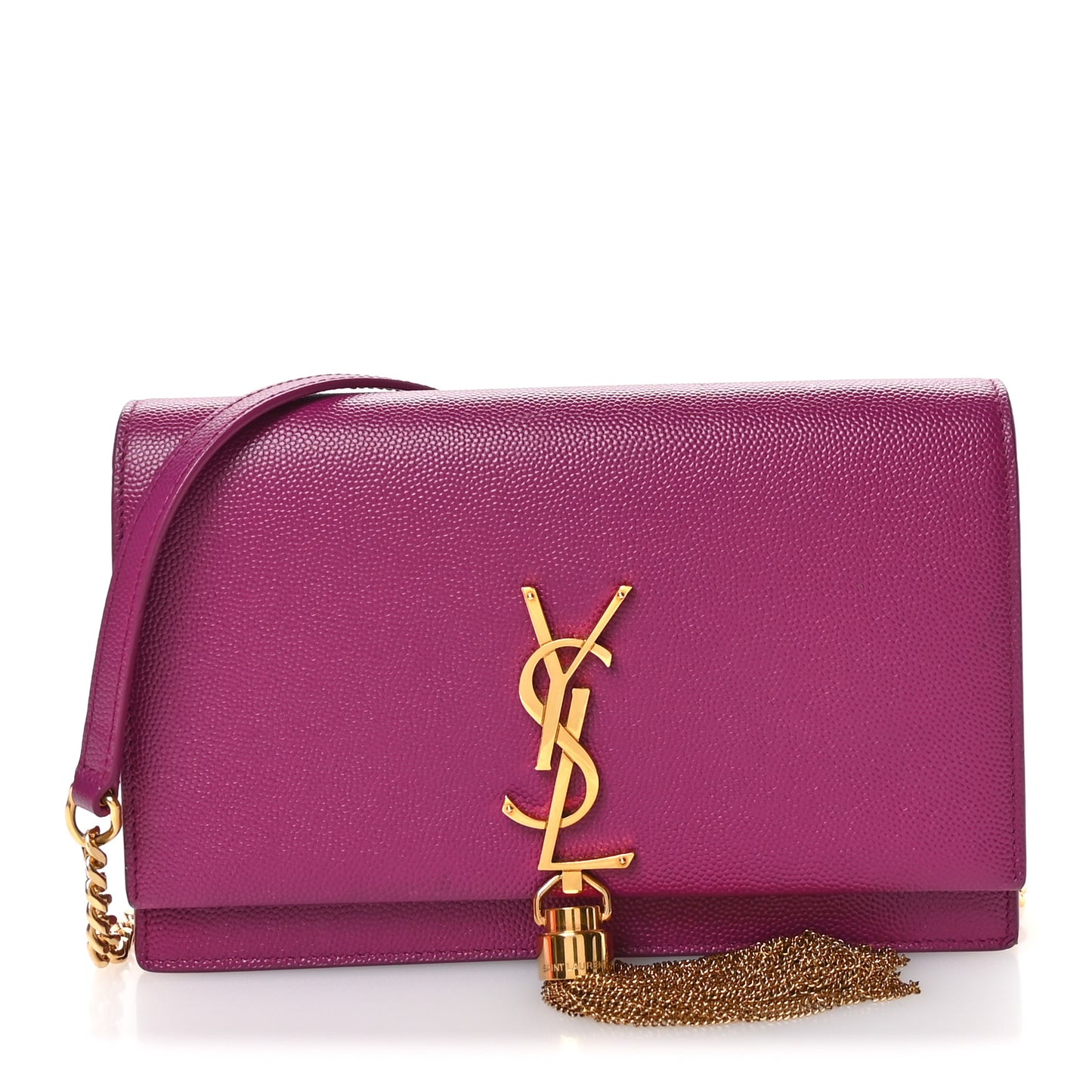 Grain De Poudre Classic Monogram Kate Tassel Chain Wallet Dark Grape
